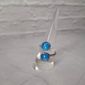 Silber Ring Eisblau