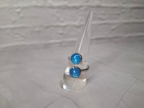 Silber Ring Eisblau