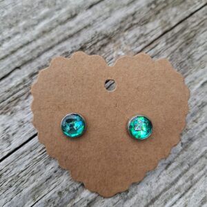 Silber Ohrstecker rund - verschiedene Farben