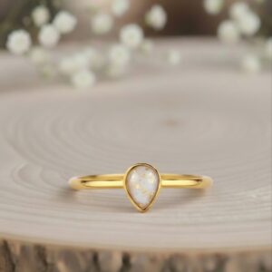 Muttermilch Ring, 925 Silber ,Tropfen