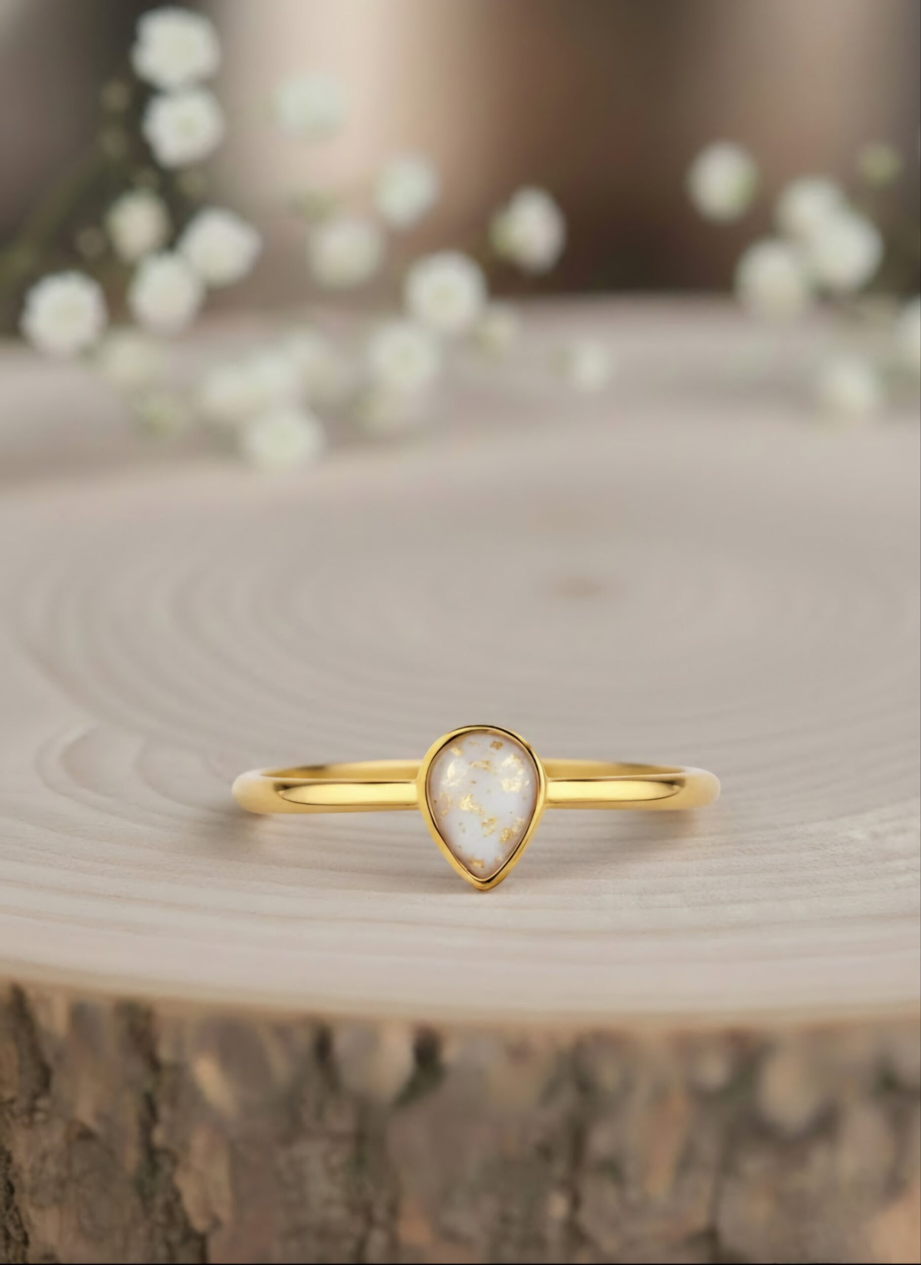 Muttermilch Ring, 925 Silber ,Tropfen