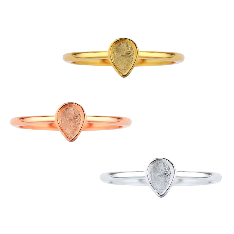 Muttermilch Ring, 925 Silber ,Tropfen – Bild 2