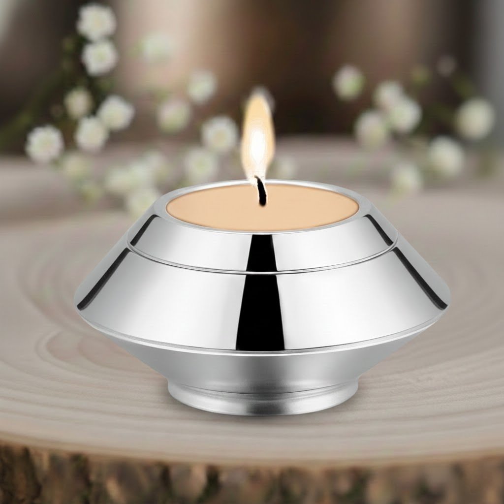 Urne mit Kerze